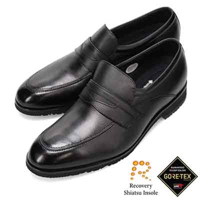 【GORE-TEX】マドラスウォーク madras Walk 「Recovery Shiatsu Insole」搭載で指圧効果により血行を115％促進。ゴアテックス 甲ゴムコインローファー ビジネスシューズ MW8004R