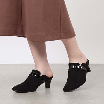 テーン tehen  脱ぎ履きラク×きちんと見え｜ふんわりクッション入りで通勤・普段使いに◎　デザインミュール　TN5510