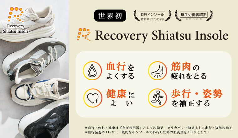 Recovery Shiatsu Insole搭載商品（紳士）